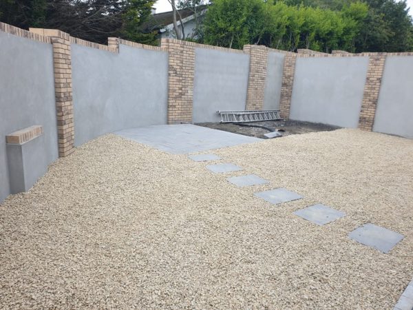 Gravel being laid on a driveway in Cahersiveen